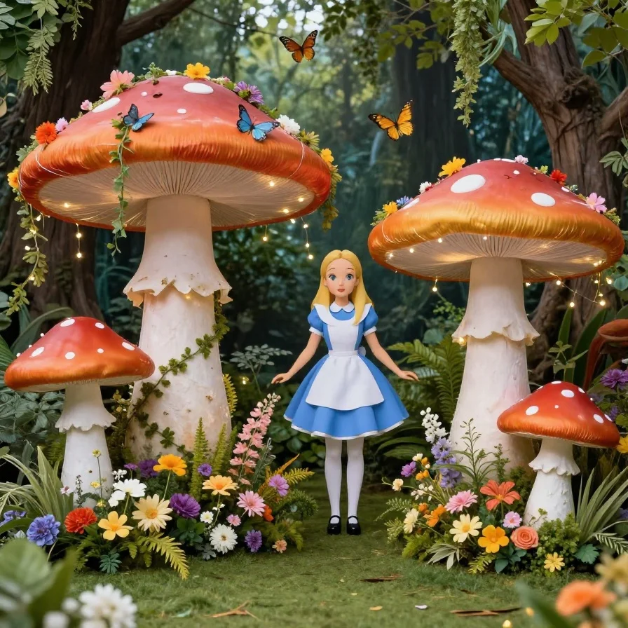 DIY Floral Mushroom Decorations
