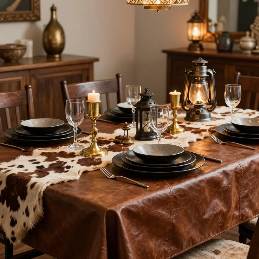 Faux Leather Tablecloths