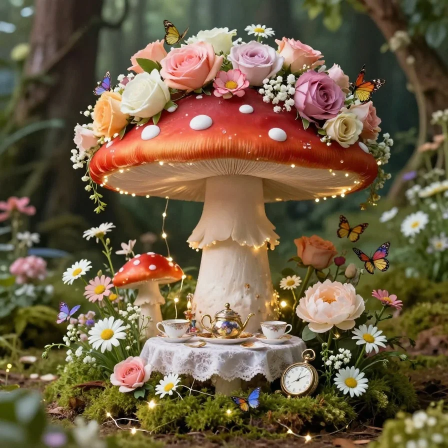 Floral Mushroom Centerpiece