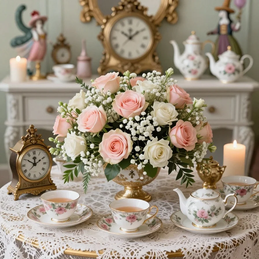 Floral Teacup Centerpiece 