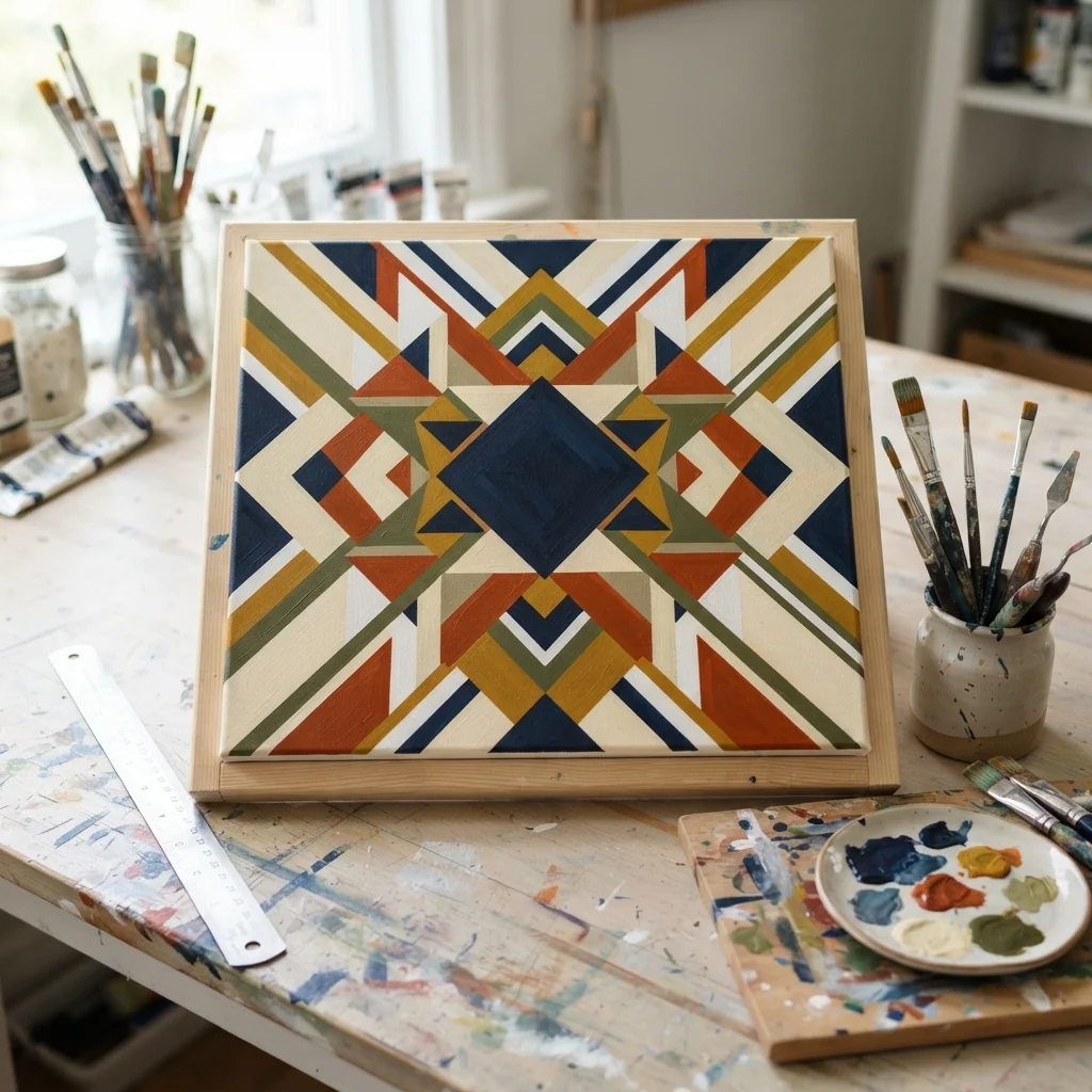 Geometric Pattern Canvas Art Painting