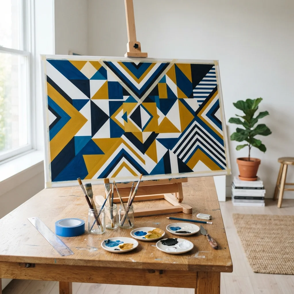 Geometric Pattern Canvas Art