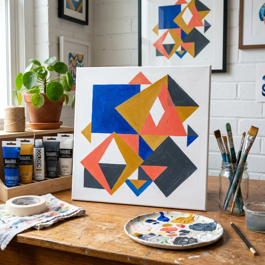 Geometric Pattern DIY Canvas Art Painting