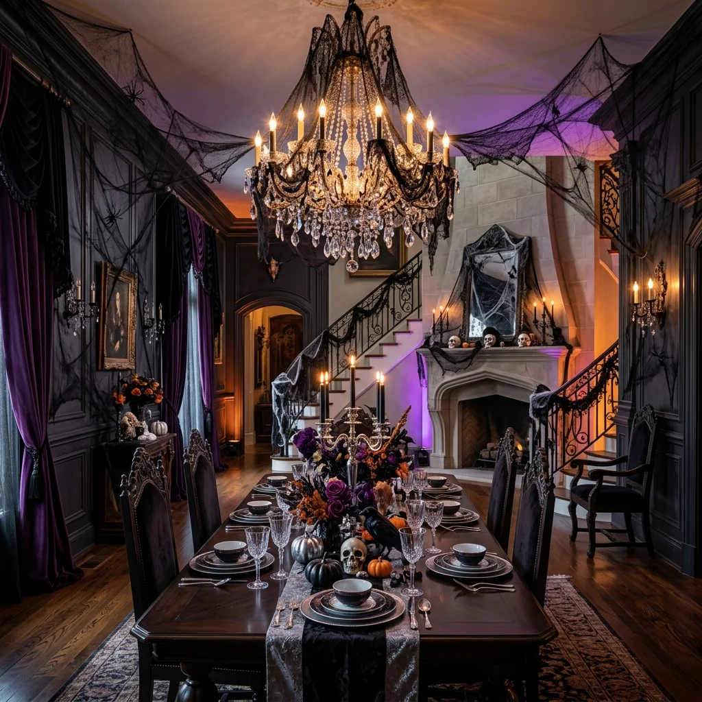 Cobweb-Covered Walls and Chandeliers 