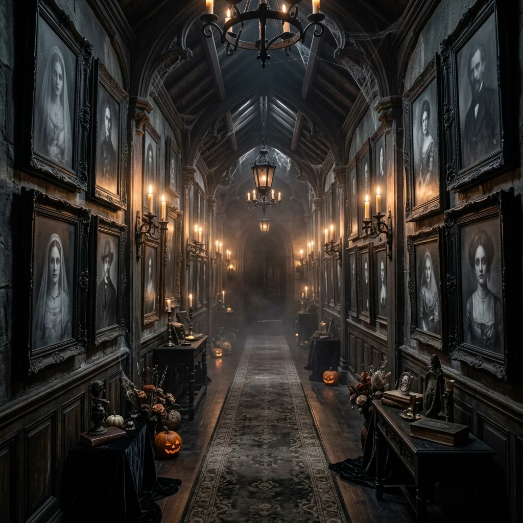 Create a Haunted Gallery with Framed Portraits 