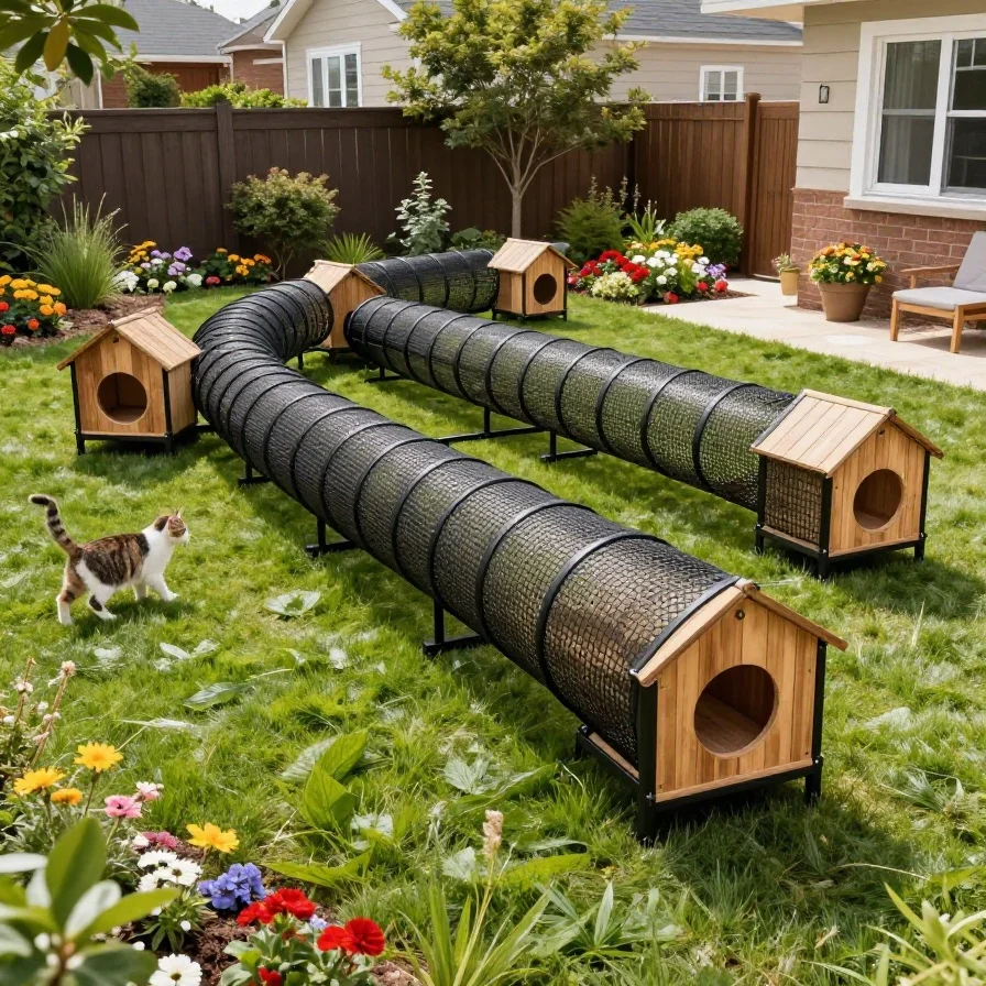 Outdoor Cat Tunnel System