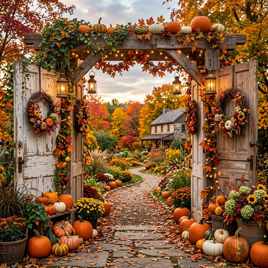 Pumpkin Archway with a Vintage Twist