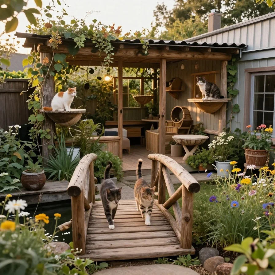 Rustic Wooden Bridge