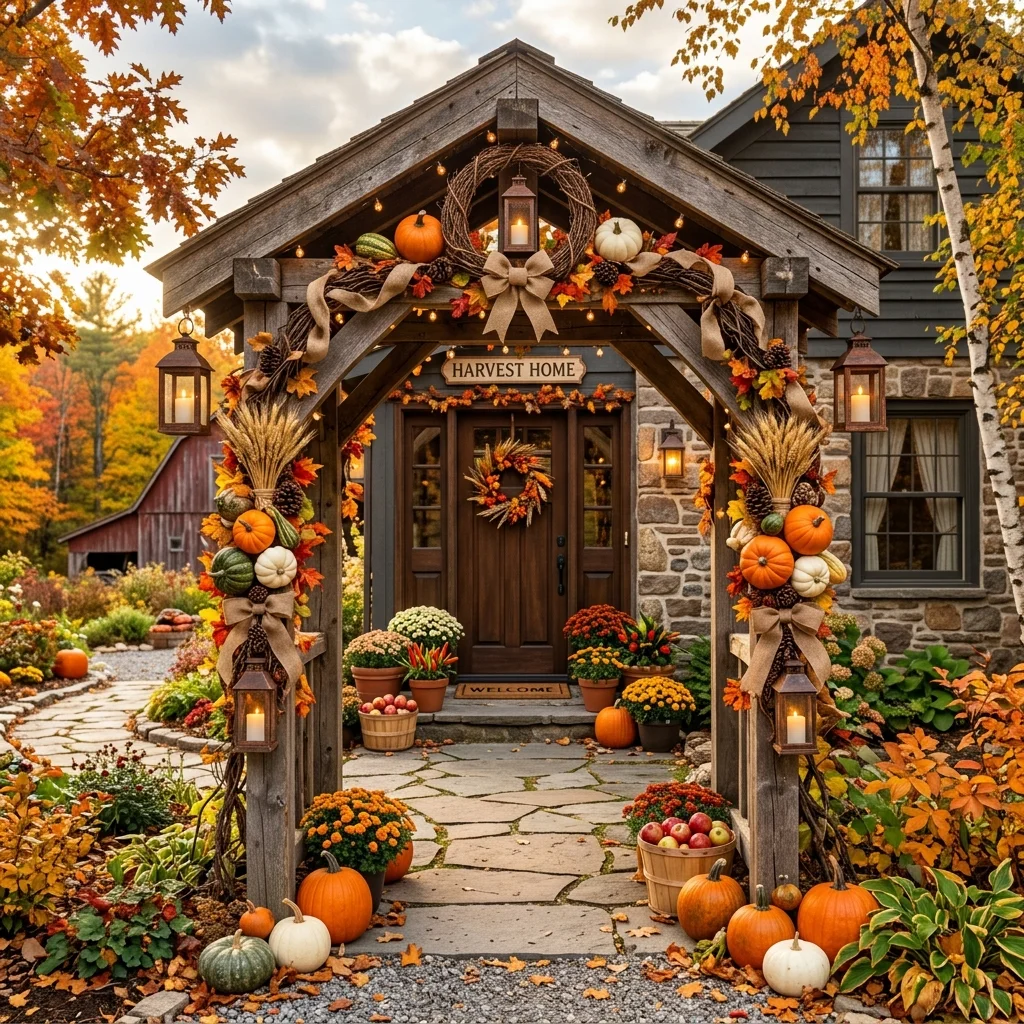 Rustic Wooden Pumpkin Archway DIY
