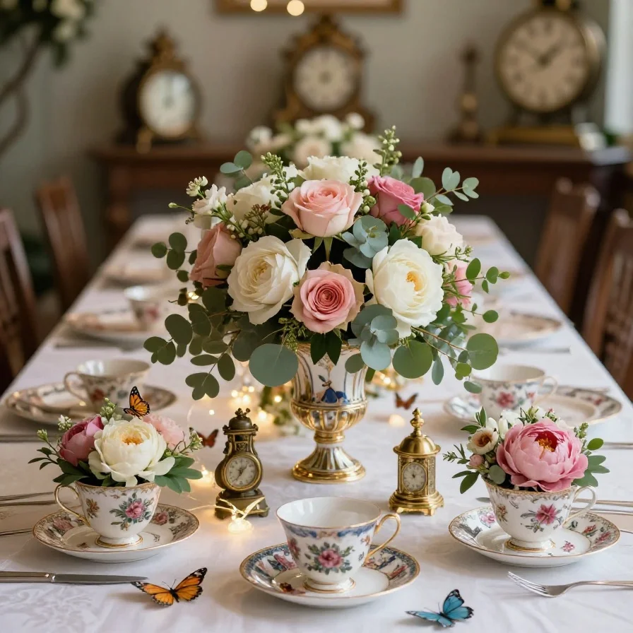Whimsical Floral Teacup Centerpieces