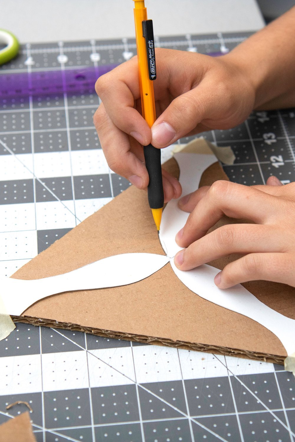 Cardboard Lampshade With Cut-Out Pattern - cardboard crafts diy ideas