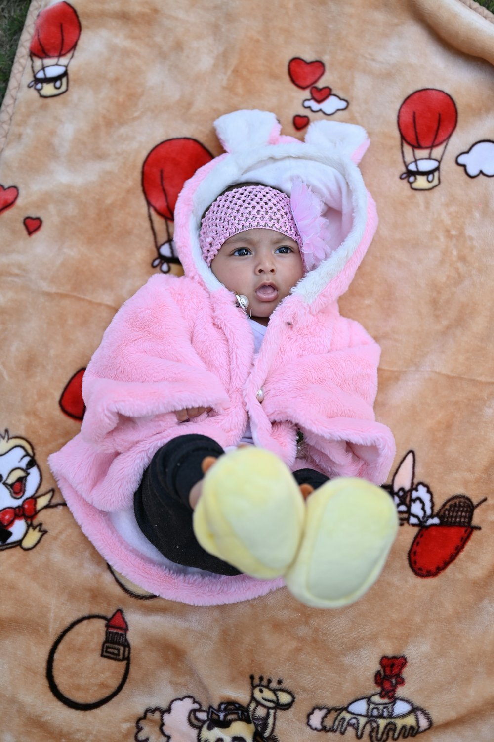 12. No-Sew Fleece Baby Blanket with Tied Edges - diy baby shower gifts