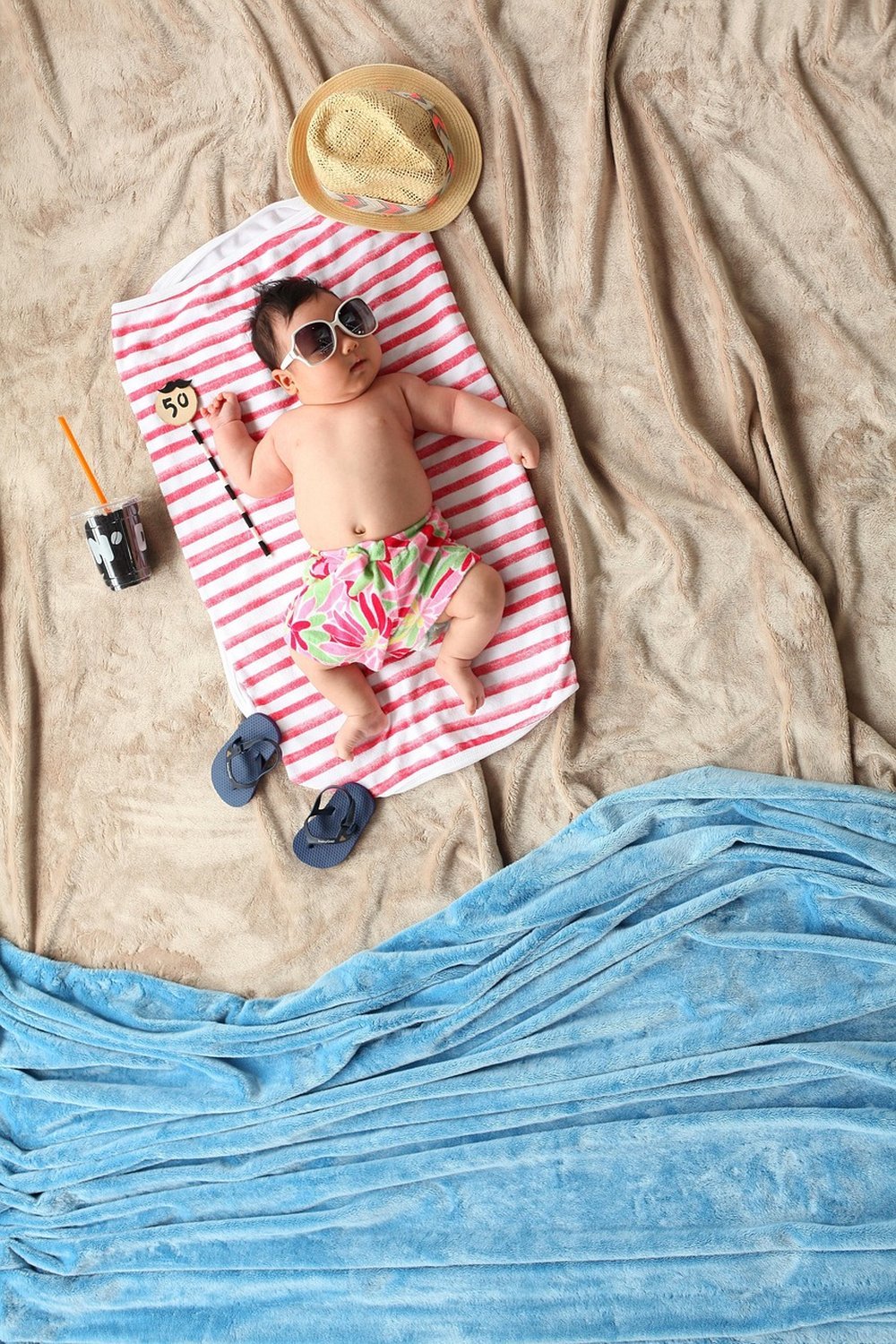 4. Knotted Baby Hat Set in Neutral Tones - diy baby shower gifts