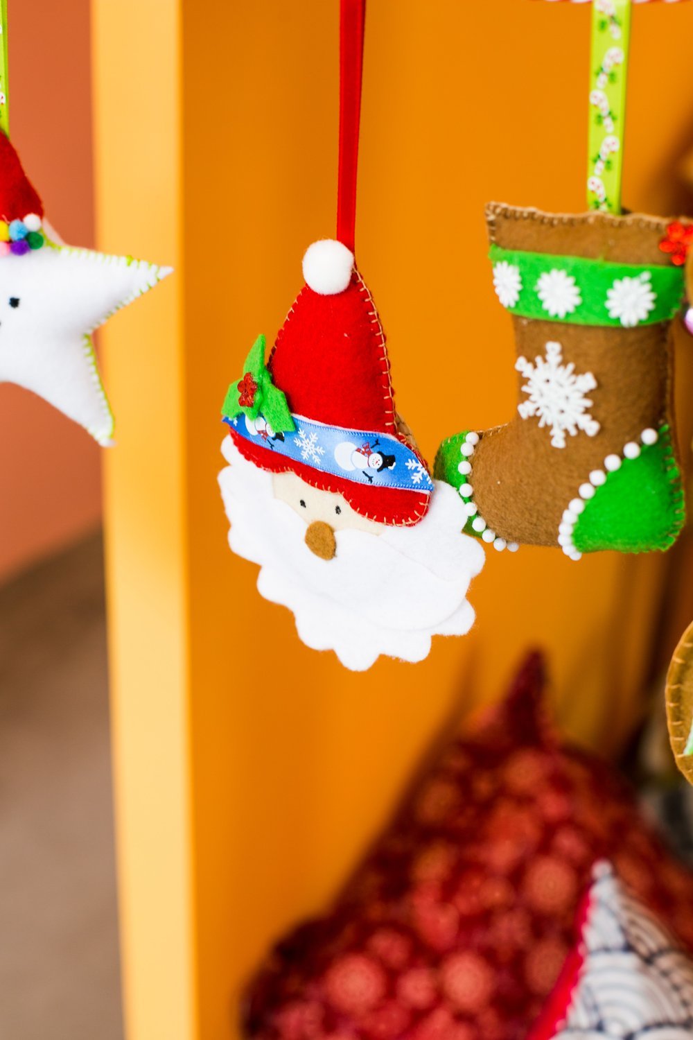 9. Handstitched Felt Nursery Mobile - diy baby shower gifts