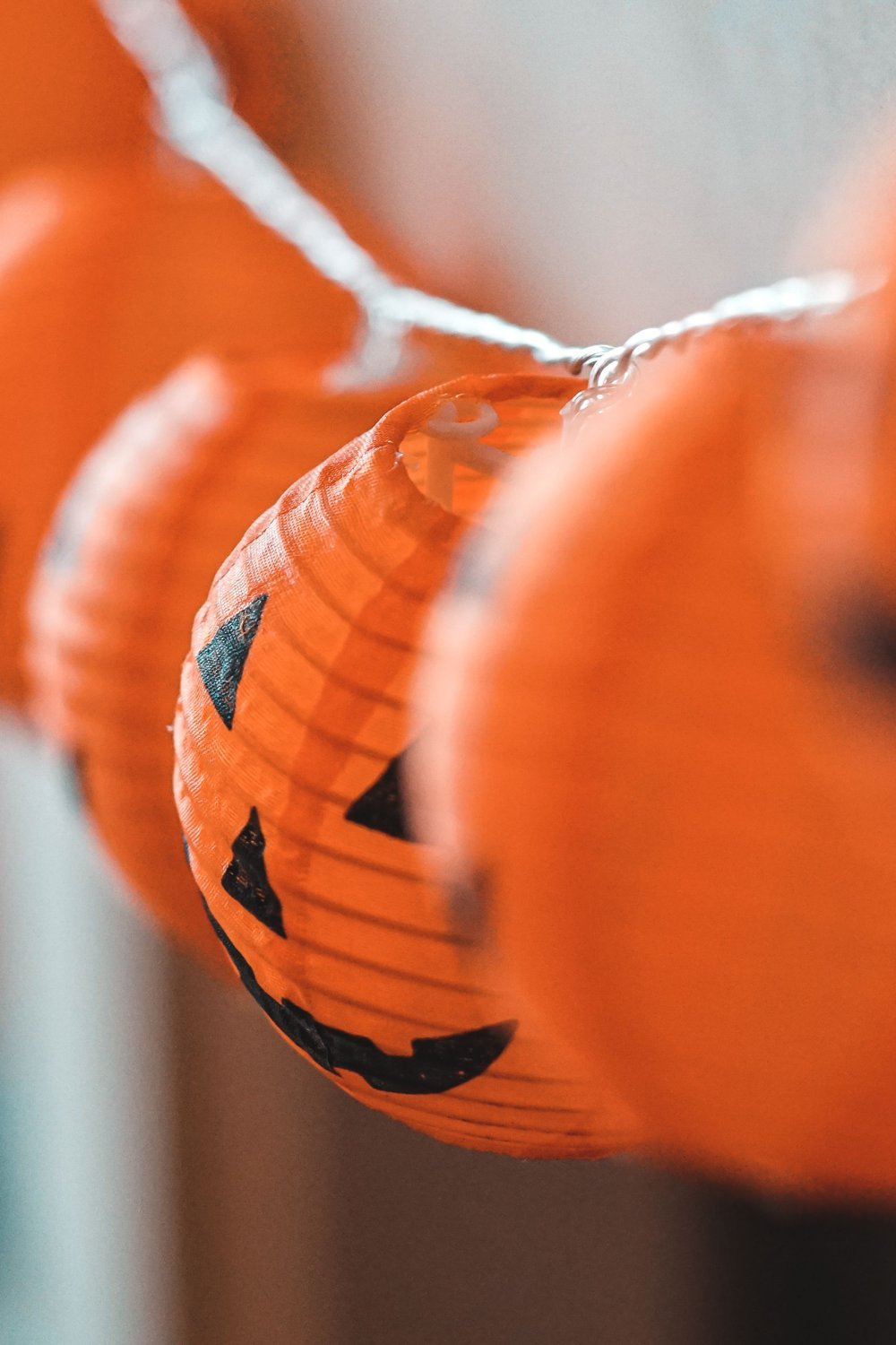 14. Halloween String Light and Lantern Canopy Outdoors - halloween party decorationst