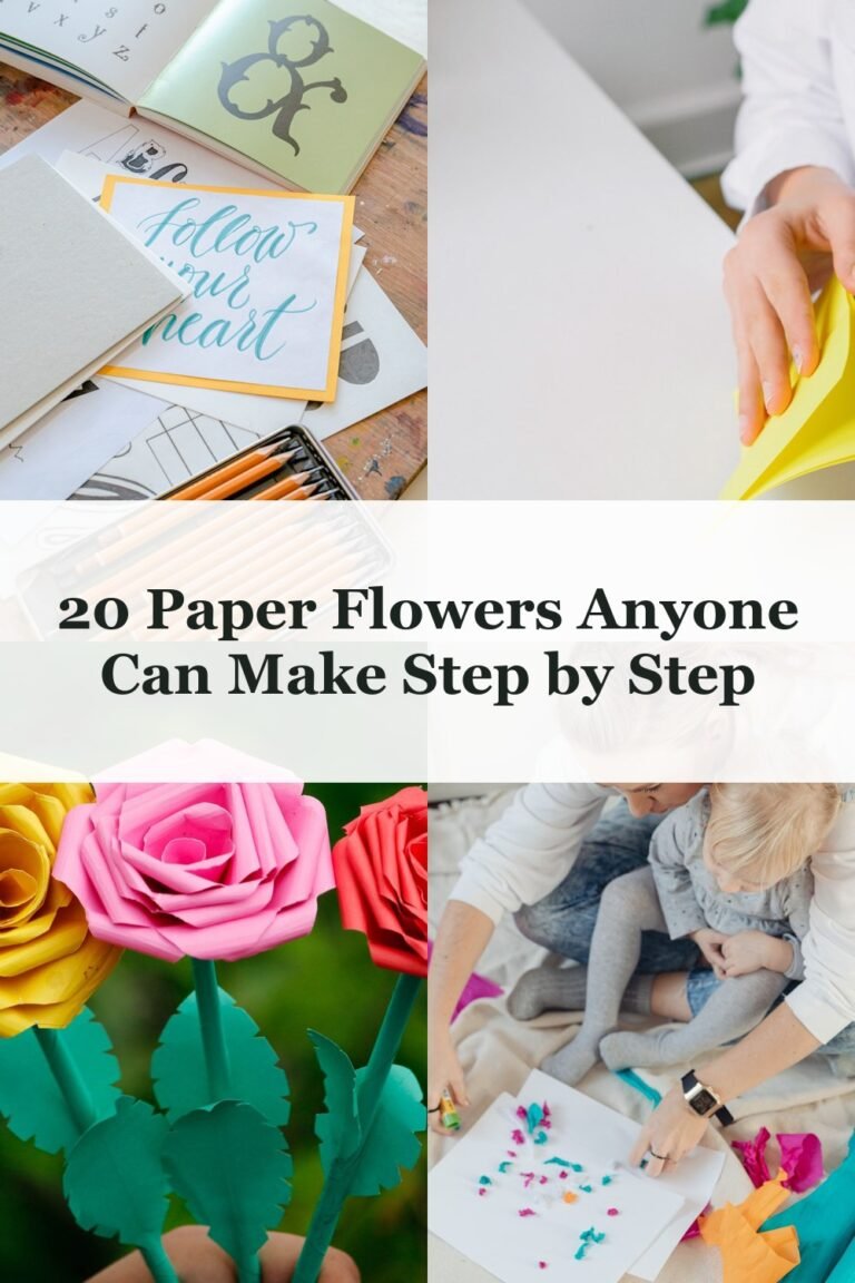 20 Paper Flowers Anyone Can Make Step by Step - how to make paper flowers step by step