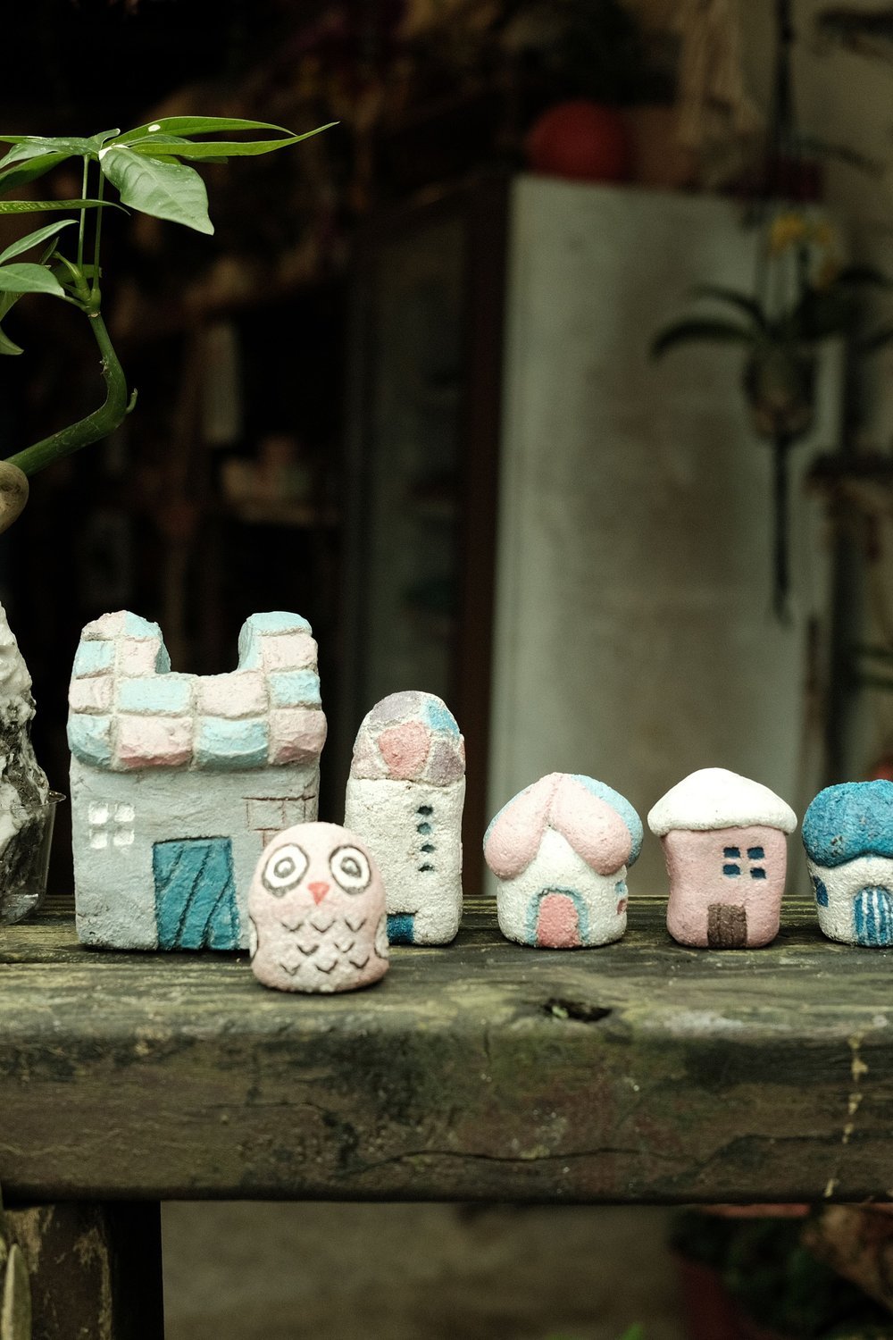 13. Succulent and Stone Fairy Desert Village - outdoor fairy garden diy