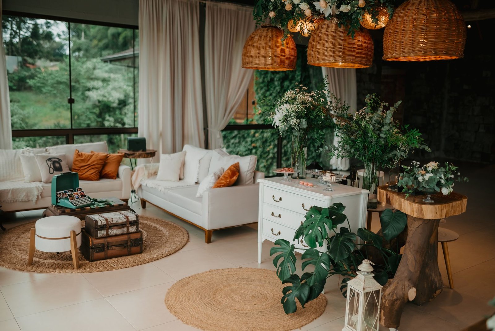 18. Create a Boho-Chic Outdoor Living Room With Layered Textures - Outdoor Living Room Ideas