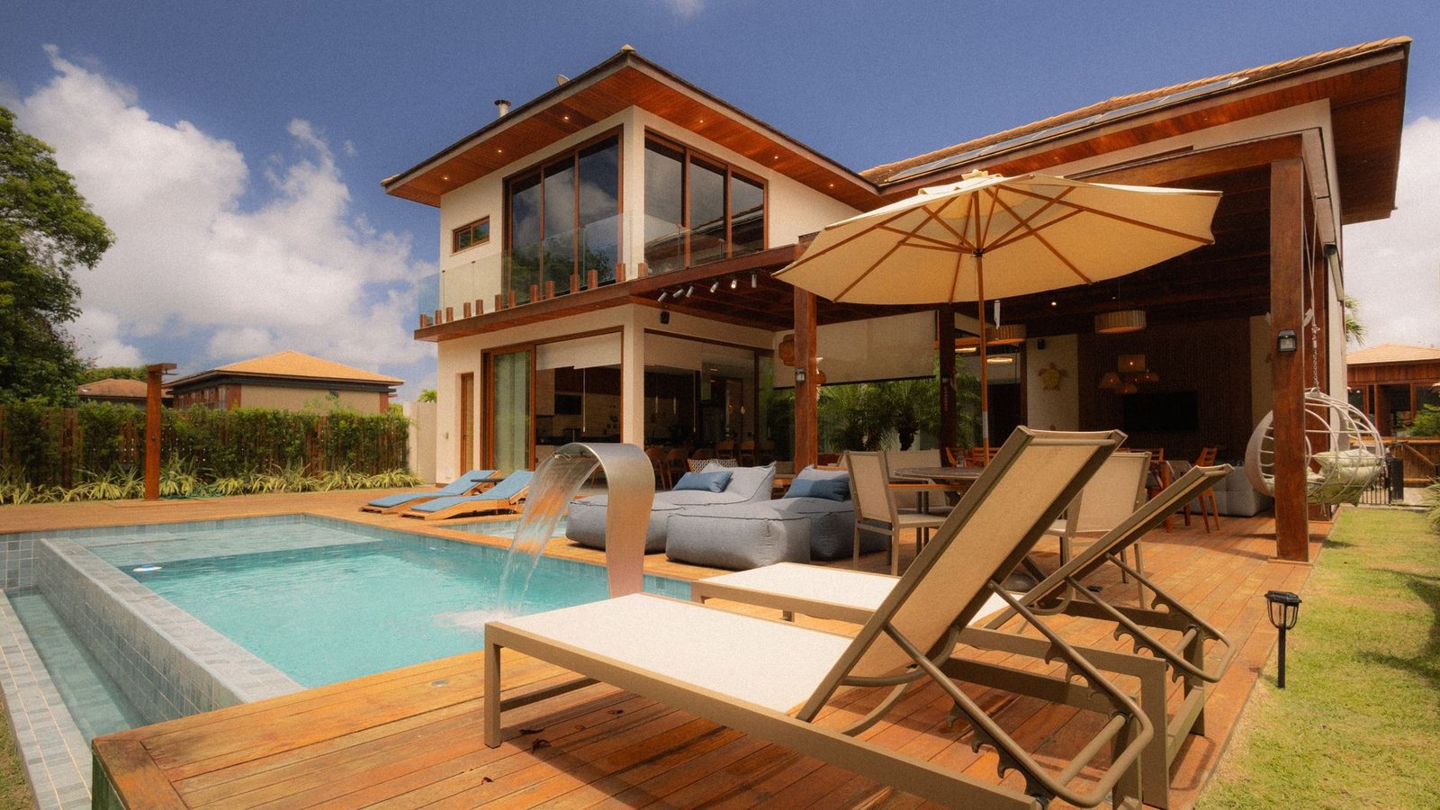 20. Add a Water Feature to Enhance Ambiance and Relaxation - Outdoor Living Room Ideas