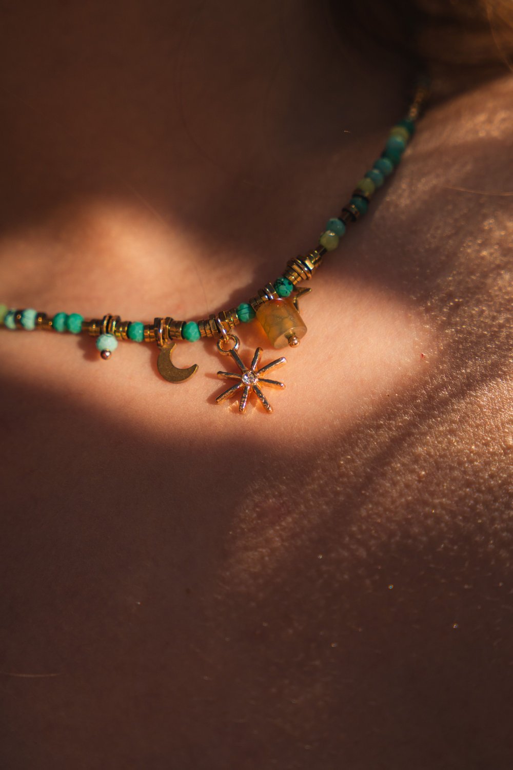 Boho Beaded Suncatcher DIY Mobile with Moon and Star Charms - suncatcher diy