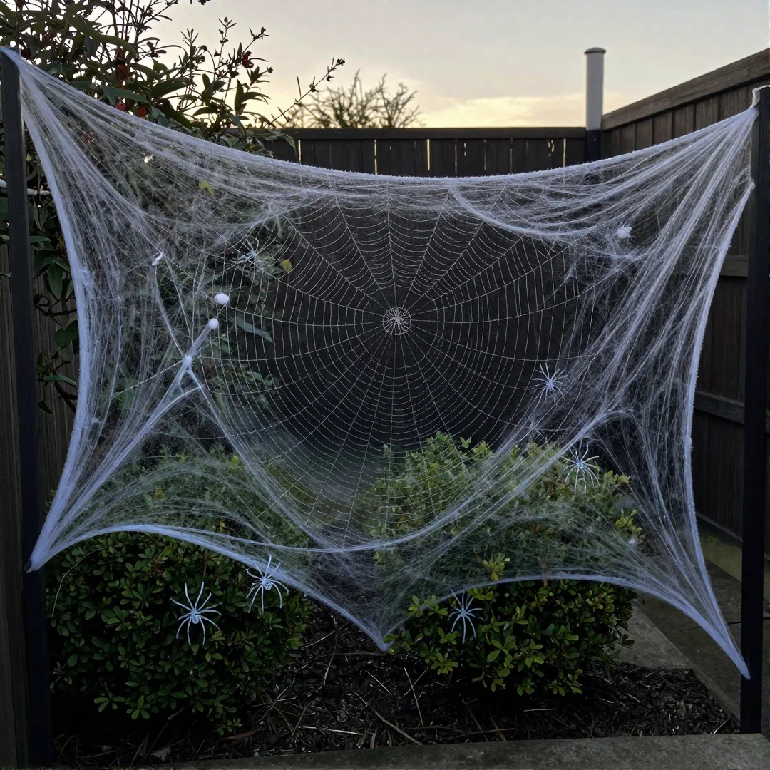 Spider Web Display - 19 spooky halloween outdoor ideas to transform your yard