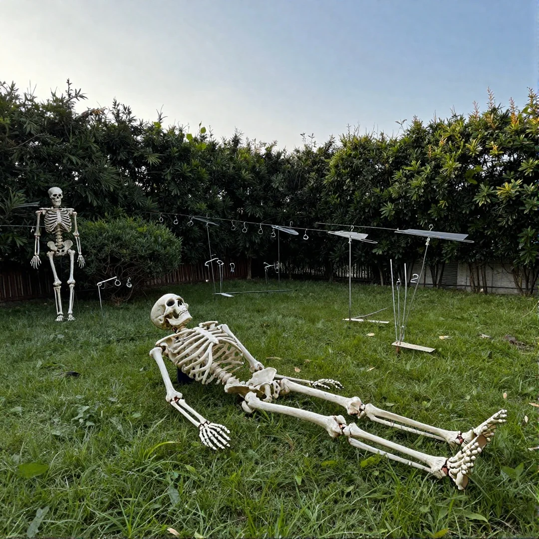 Skeleton Display - 19 spooky halloween outdoor ideas to transform your yard
