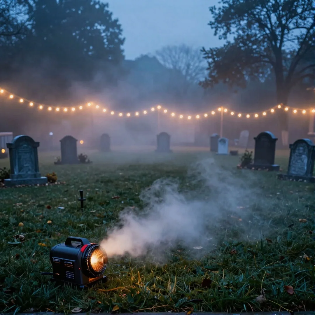 Fog Machine Effect - 19 spooky halloween outdoor ideas to transform your yard