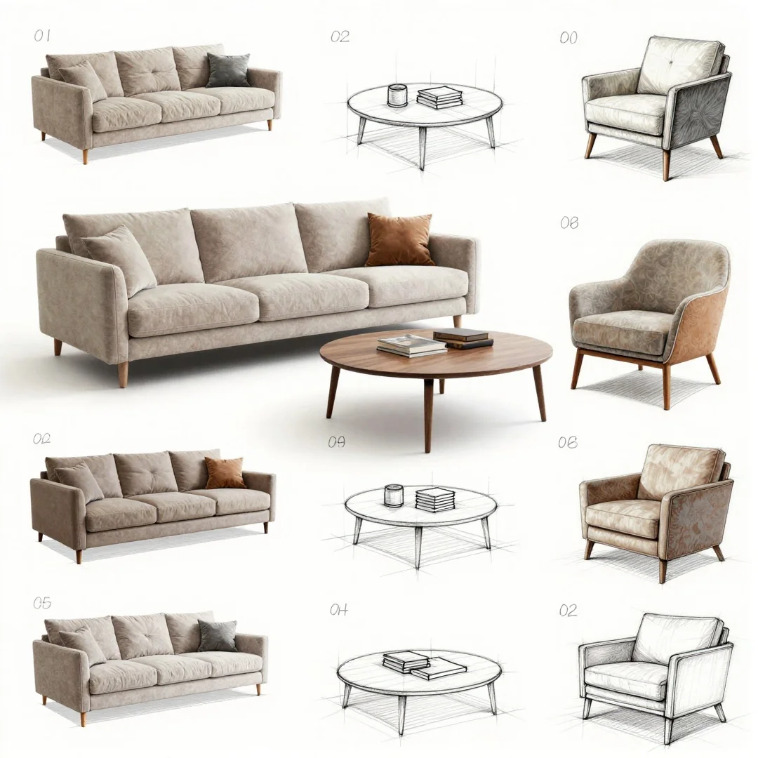 Living Room Furniture Guide - 20 living room ideas a step by step drawing guide