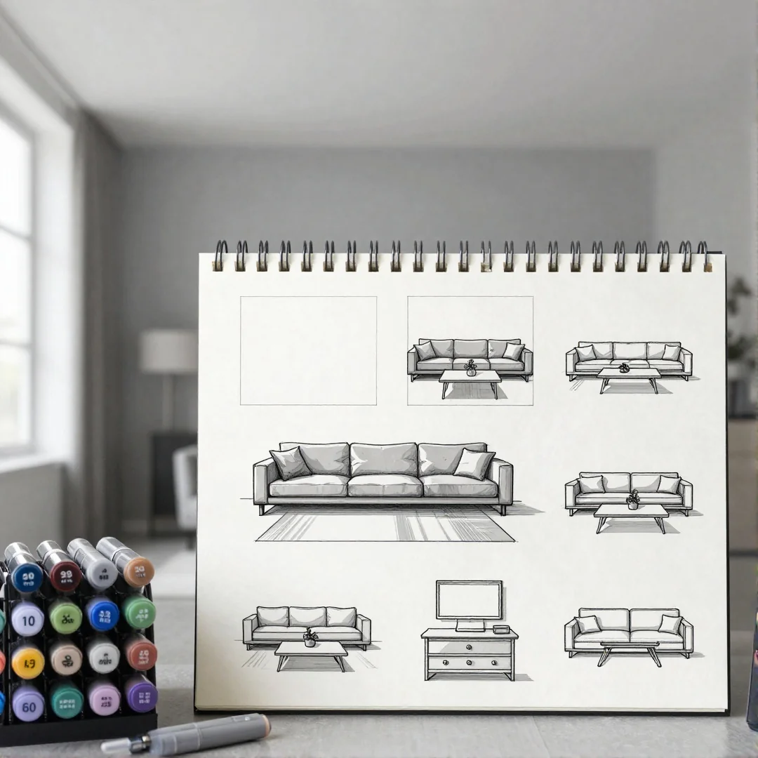 Modern Minimalist Room - 20 living room ideas a step by step drawing guide