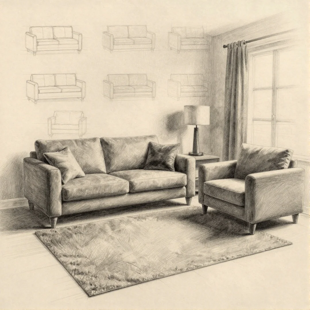 Pencil Rendering Practice - 20 living room ideas a step by step drawing guide