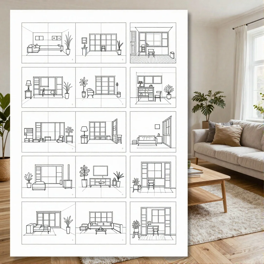 Printable Practice Templates - 20 living room ideas a step by step drawing guide
