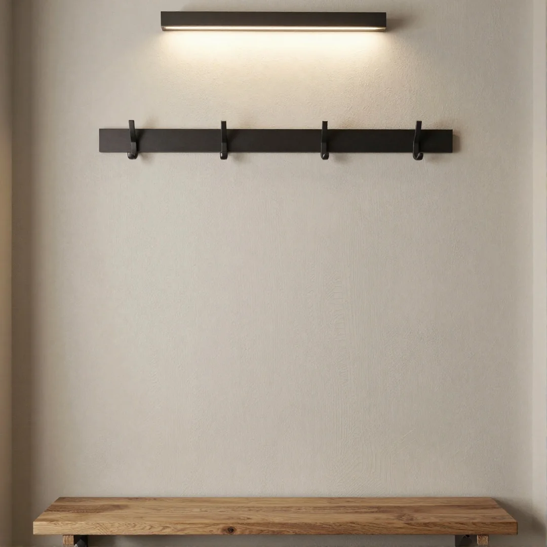 Coat Hooks Wall - 20 modern entryway drawing ideas