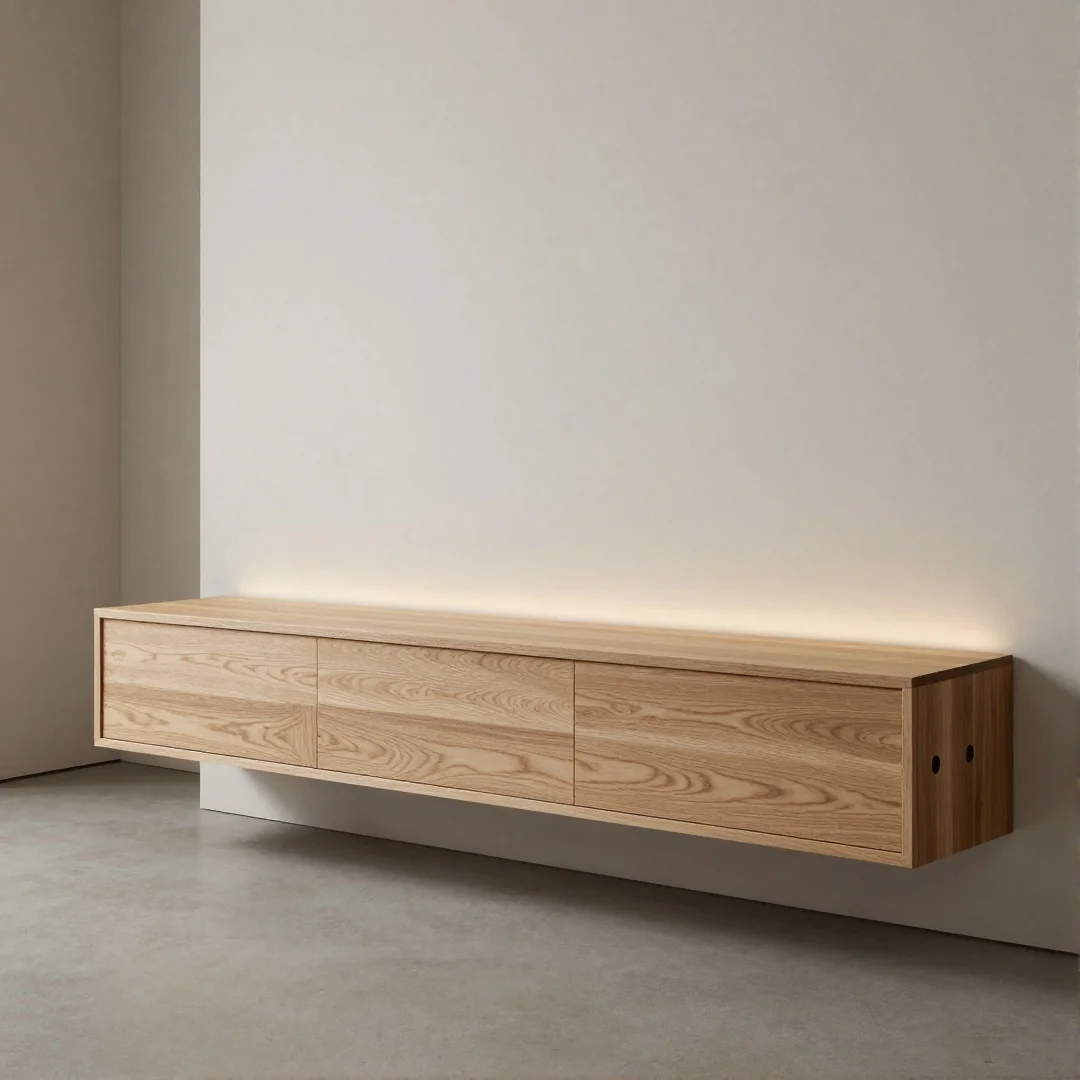 Floating Console Idea - 20 modern entryway drawing ideas