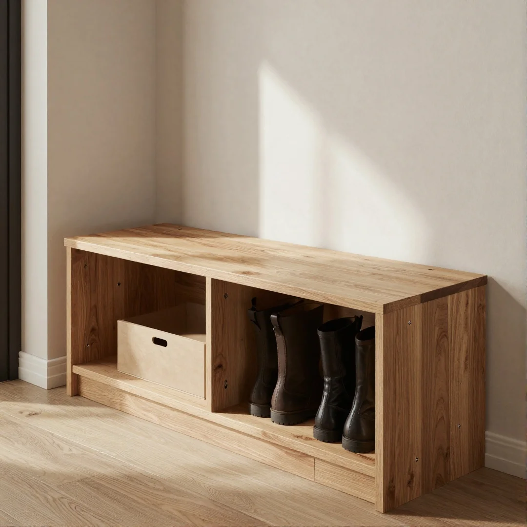 Hidden Storage Bench - 20 modern entryway drawing ideas