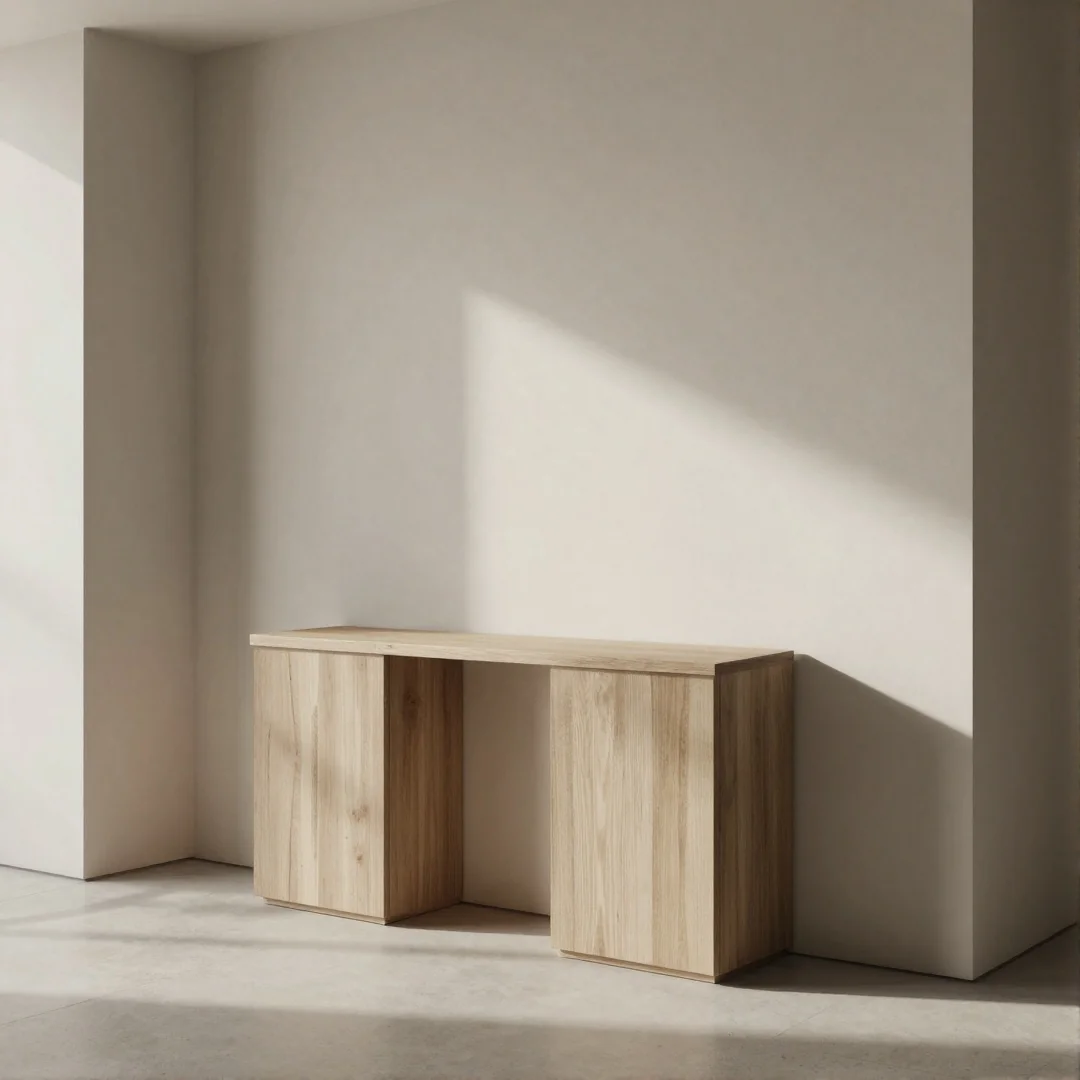 Minimalist Console Table - 20 modern entryway drawing ideas