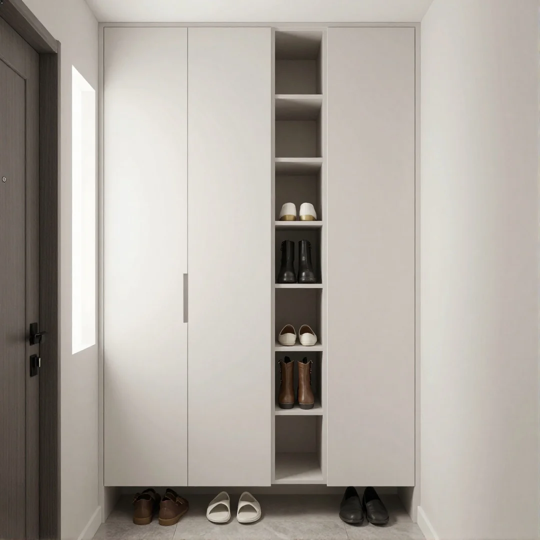 Vertical Shoe Nook - 20 modern entryway drawing ideas