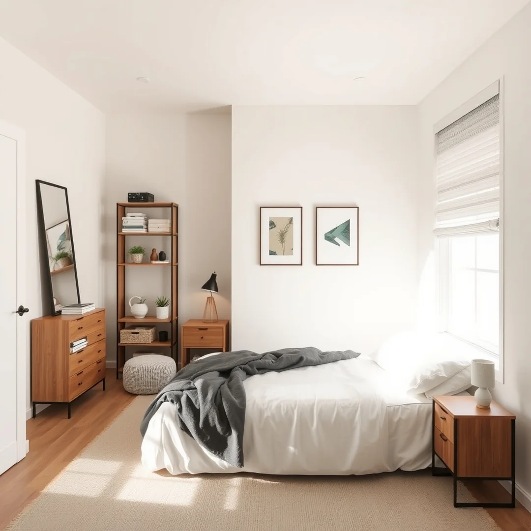 Minimalist Layout Principles - 21 bedroom ideas for small rooms drawing and design tips