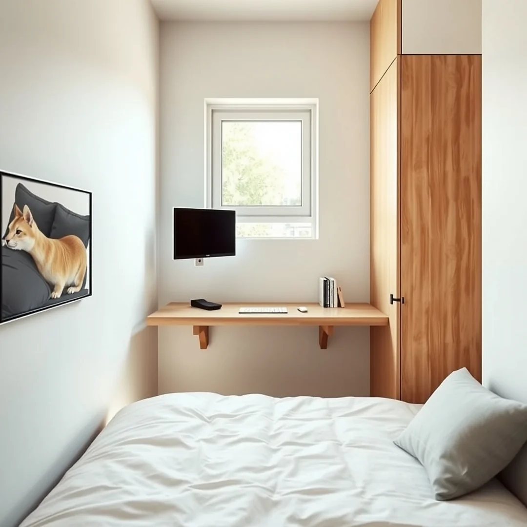 Wall Mounted Desks - 21 bedroom ideas for small rooms drawing and design tips