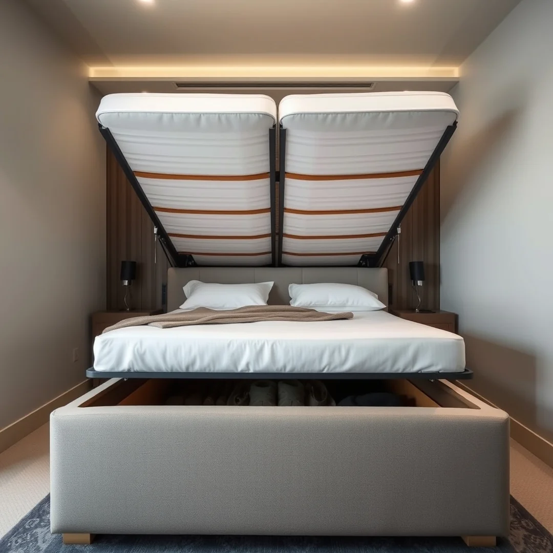 Gas Lift Beds - 21 bedroom ideas for small rooms drawing and design tips
