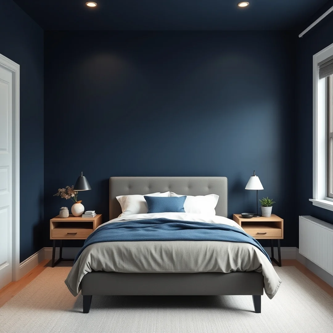 Accent Walls for Depth - 21 bedroom ideas for small rooms drawing and design tips