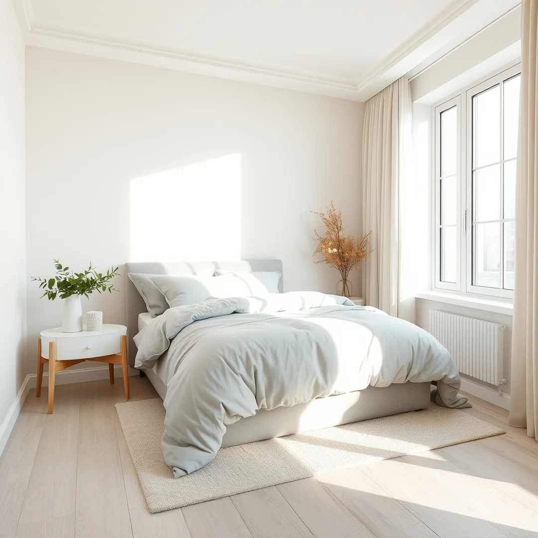Neutral Colors for Spaciousness - 21 bedroom ideas for small rooms drawing and design tips