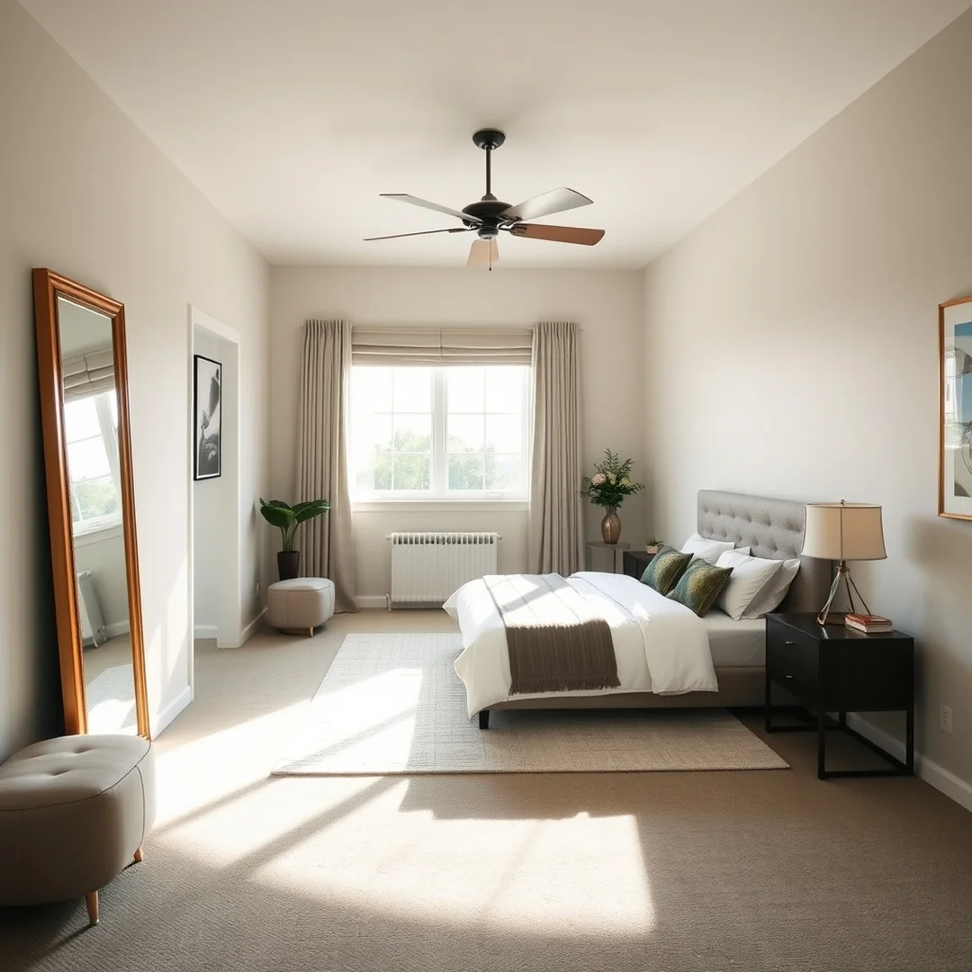 Strategic Mirror Placement - 21 bedroom ideas for small rooms drawing and design tips