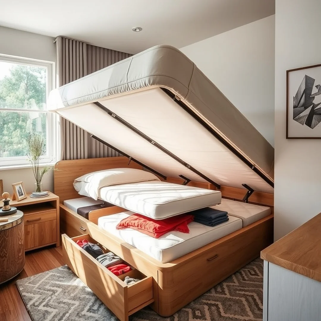 Multi-Functional Furniture Choices - 21 bedroom ideas for small rooms drawing and design tips