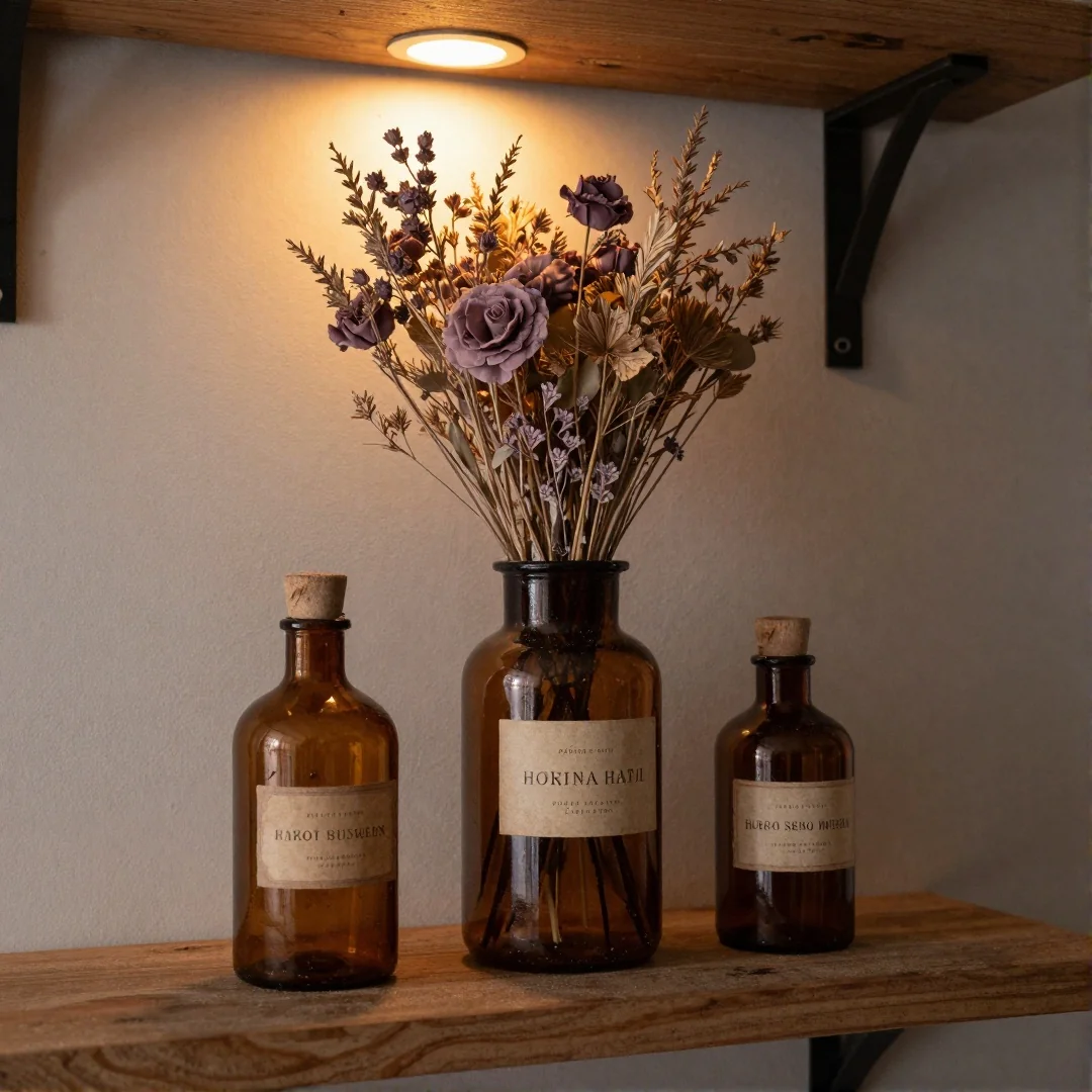 Apothecary Jar Vignette - 22 halloween indoor decor ideas