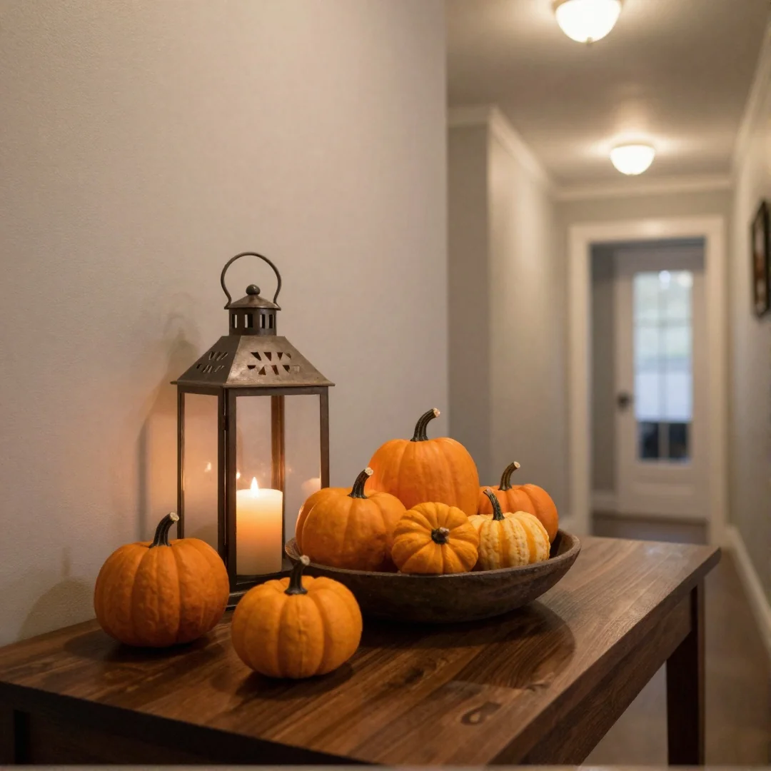 Entryway Table Vignette - 22 halloween indoor decor ideas