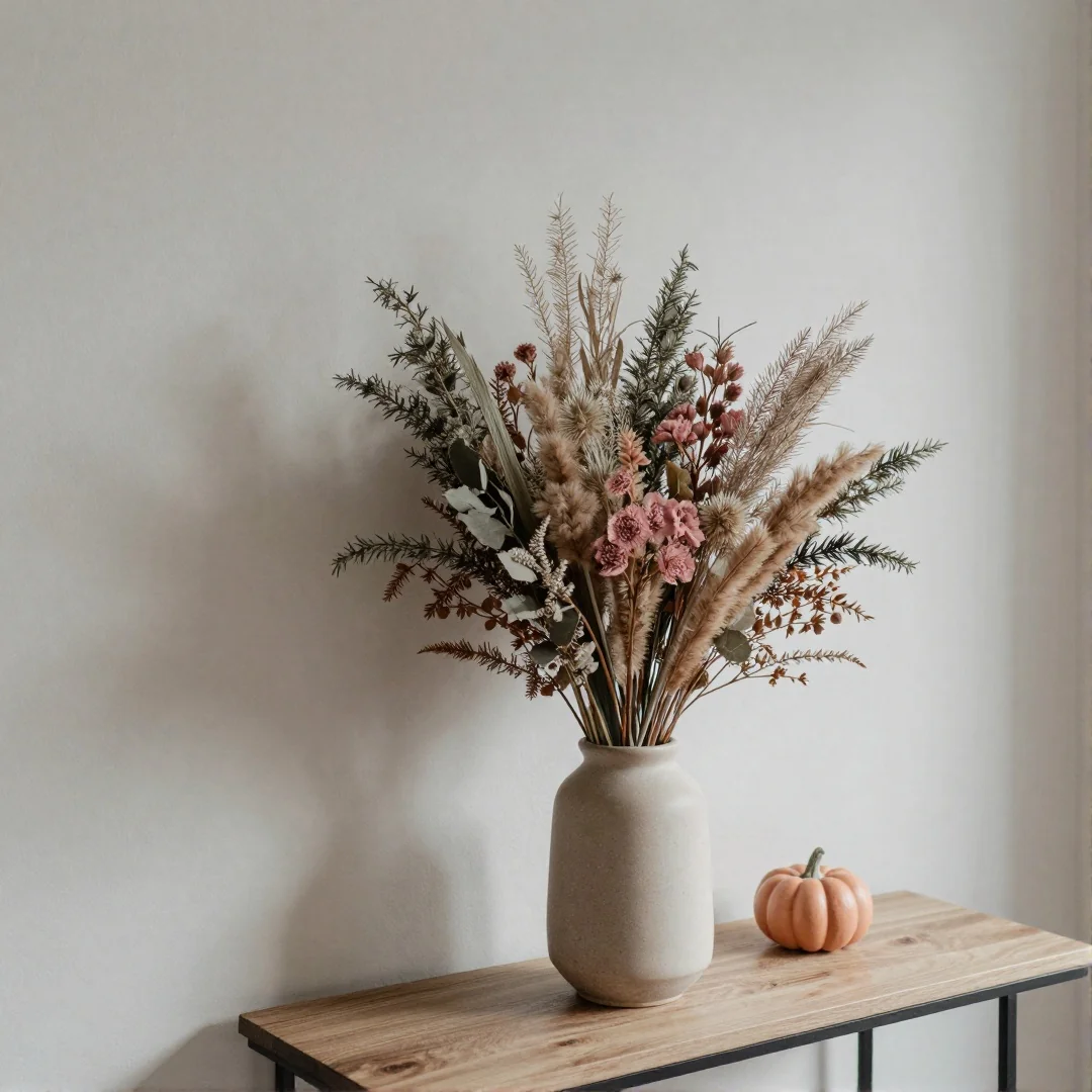 Faux Dried Bouquet - 22 halloween indoor decor ideas