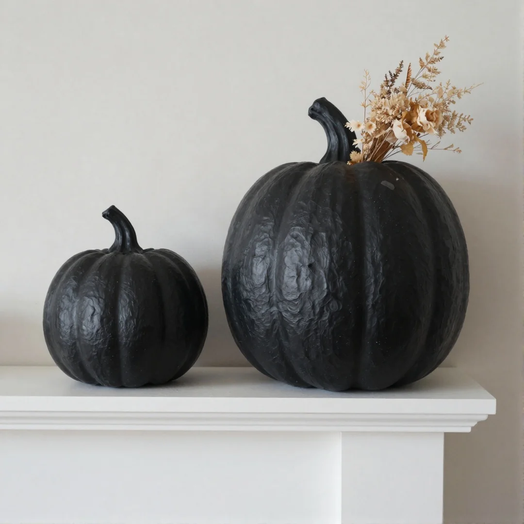 Styrofoam Pumpkin Makeover - 22 halloween indoor decor ideas