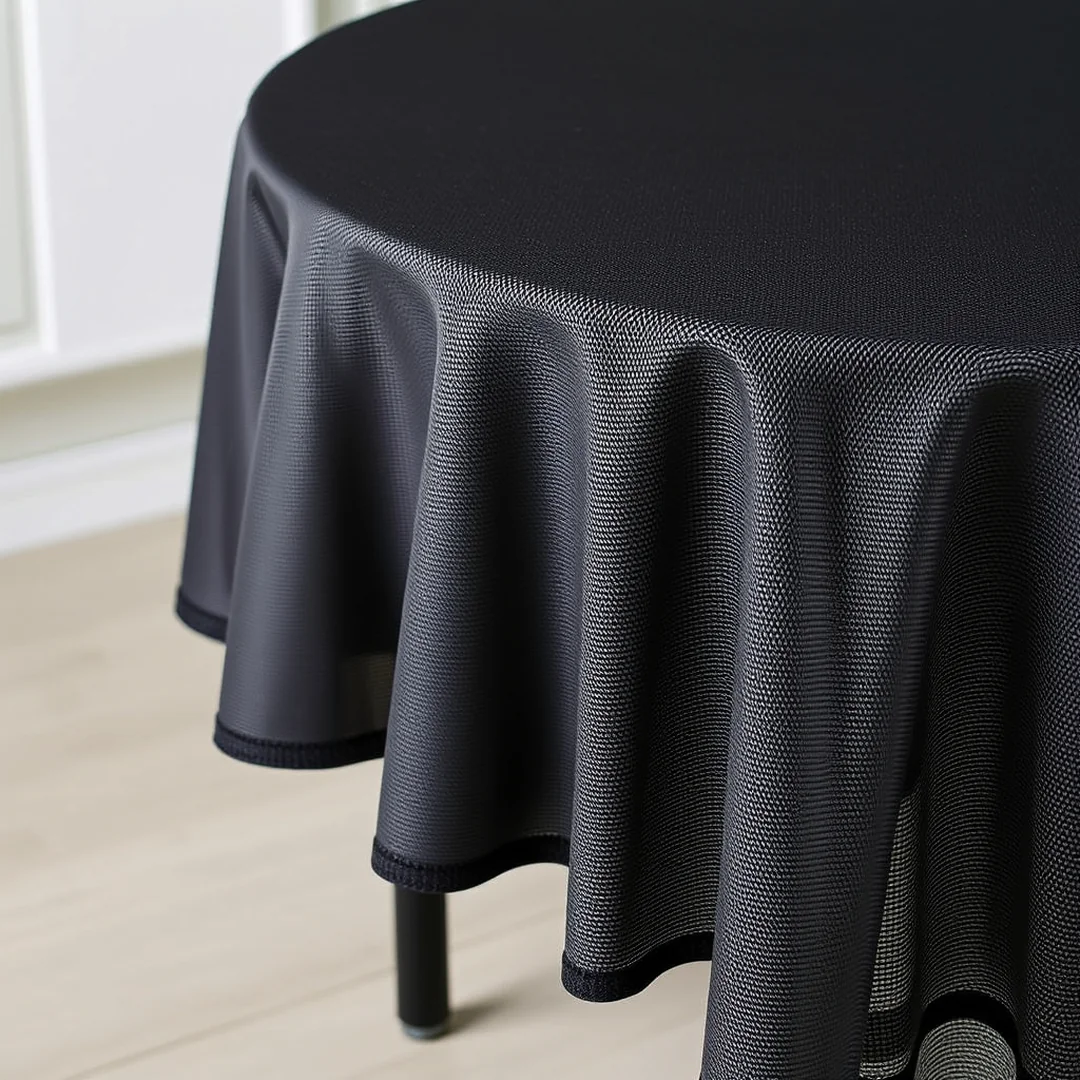 Black Mesh Tablecloths - 22 office halloween decorations that will transform your workplace