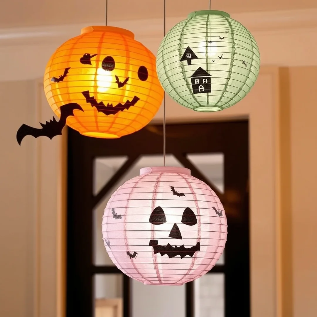 Spooky Paper Lanterns - 22 office halloween decorations that will transform your workplace