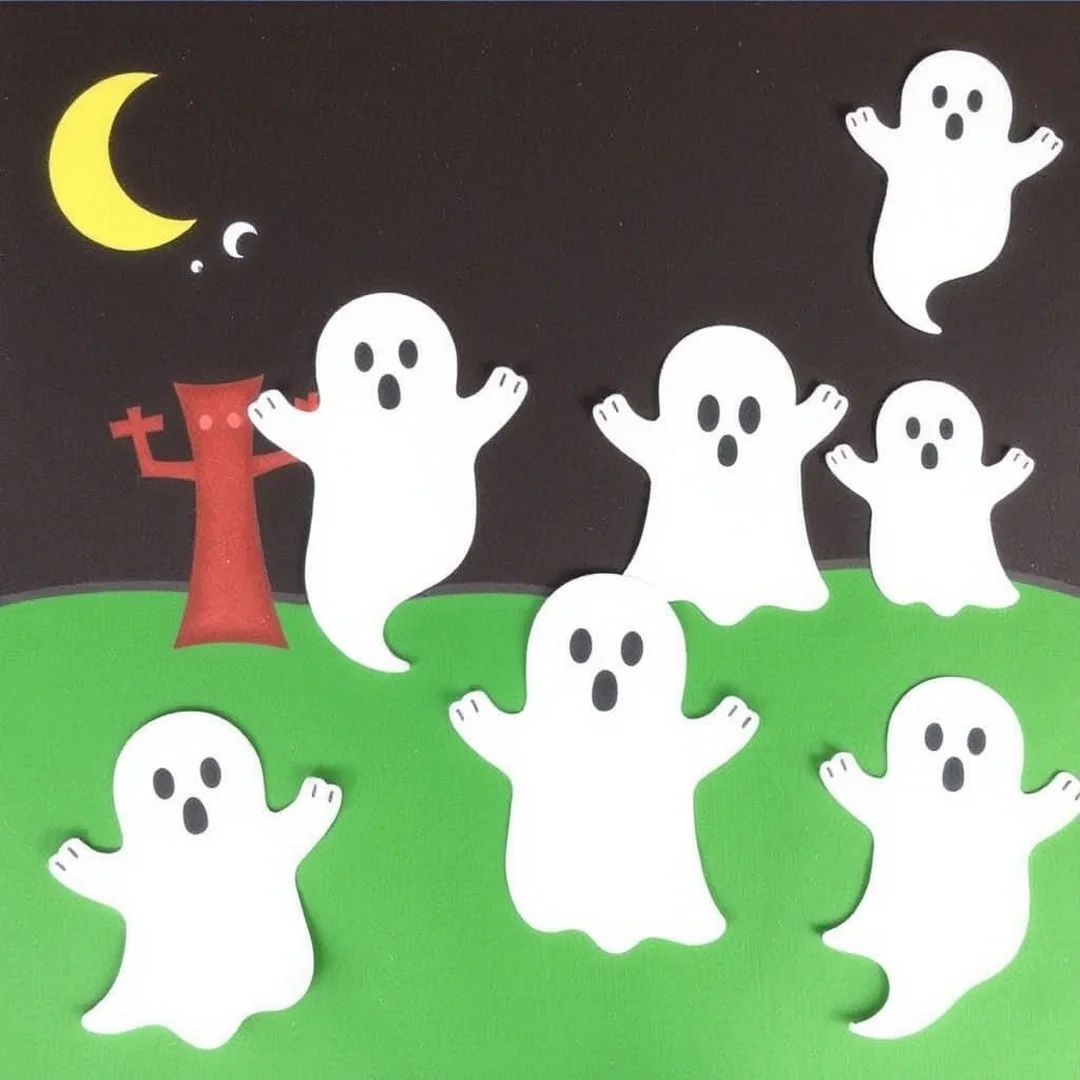 Ghost Paper Cutouts - 22 office halloween decorations that will transform your workplace